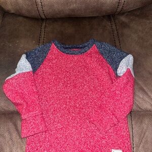 OshKosh B'gosh Red and Gray Long Sleeve Tee